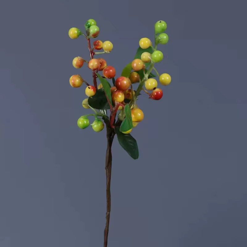 Myrtille artificielle avec feuilles vertes
