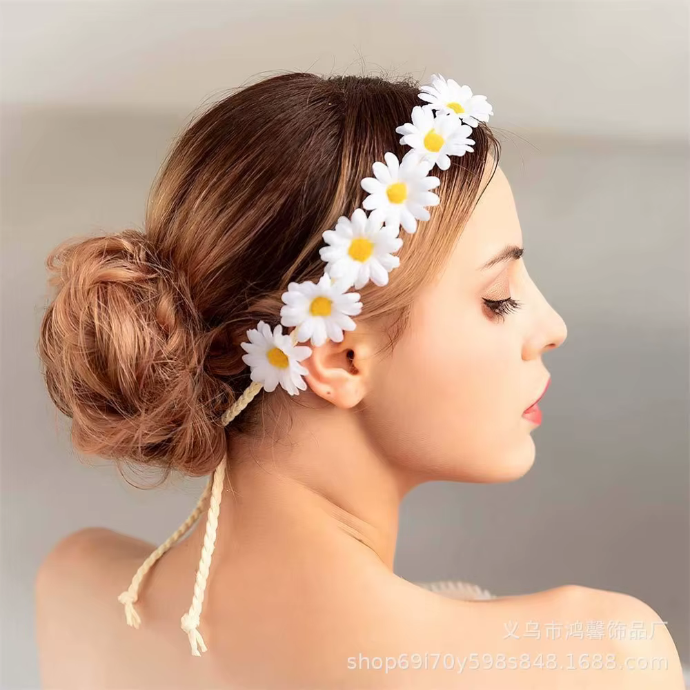 Couronne Tournesol Boho, Couronne AndrHair, Bandeau Sauna, Couronne Patients, Pièce Sauna, Coiffure Fleur Fille, Photographie de Mariage, Automne