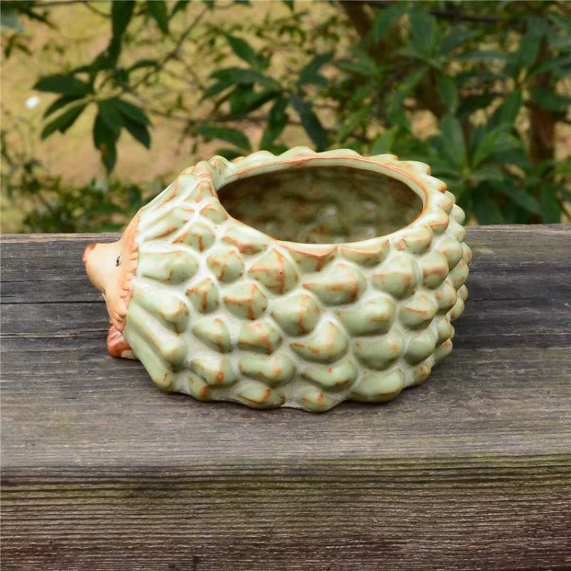 Pot de fleurs succulentes retourné au four rétro
