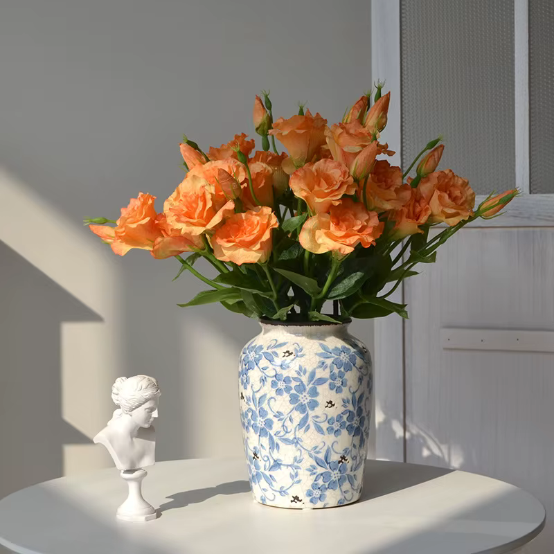 Bouquet de fleurs artificielles en soie
