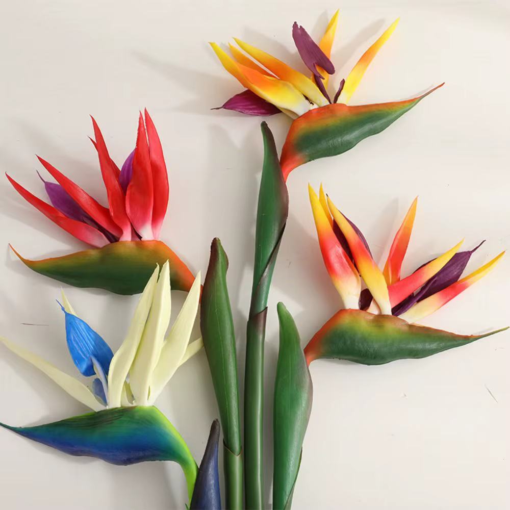 Fleurs artificielles de Strelitzia à longue tige