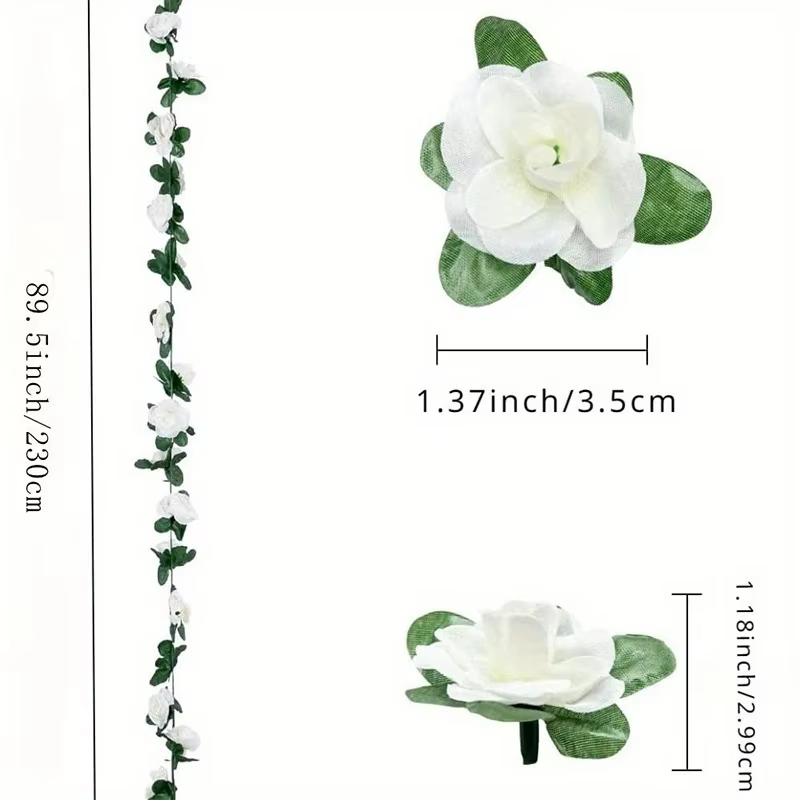 2, 3 m de fleurs artificielles en rose pour la décoration de mariage