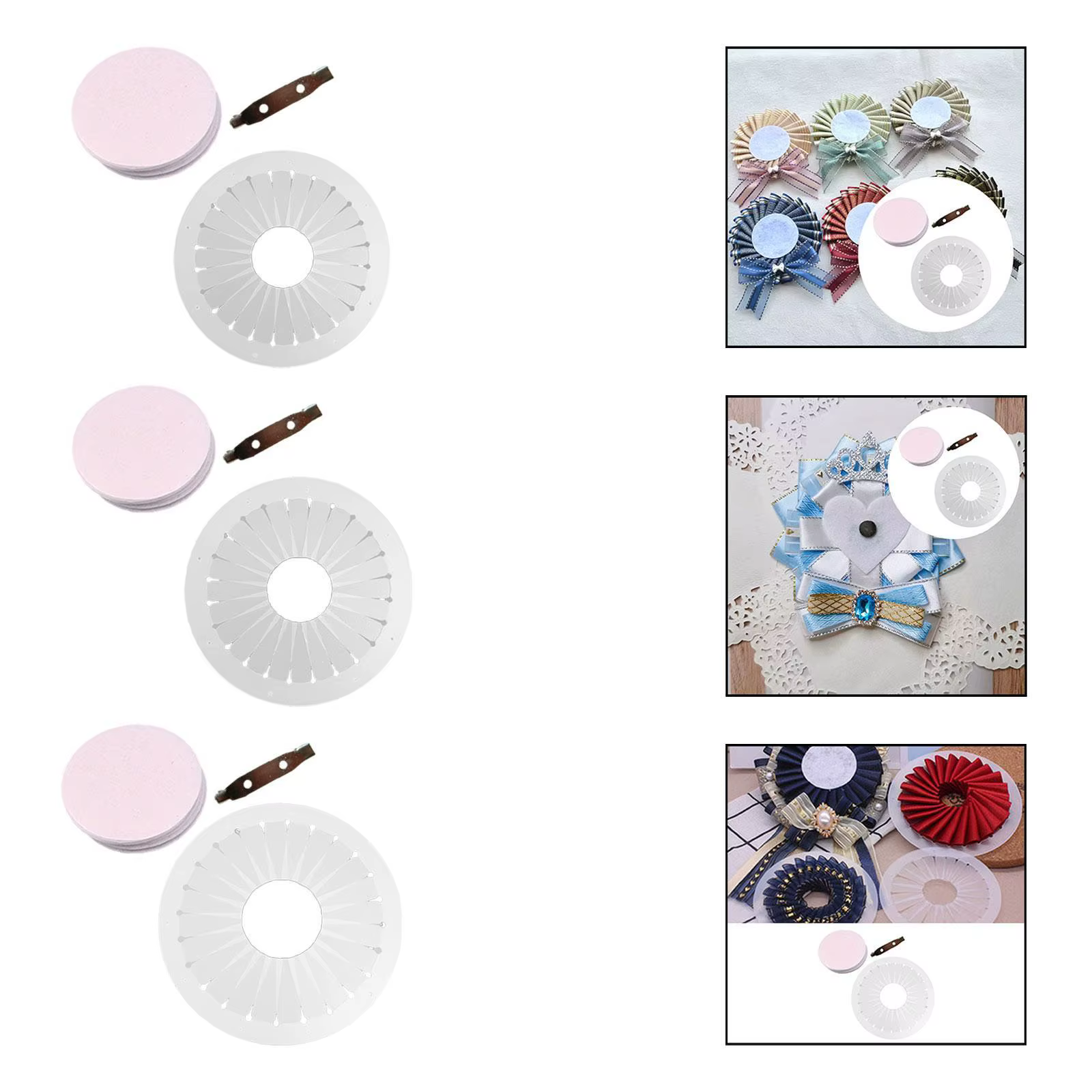 Fabricant de Rosettes pour adultes, embellissement Compact et polyvalent, artisanat d'art, ruban, outil de fabrication de fleurs, modèle de broche de Rosette en ruban