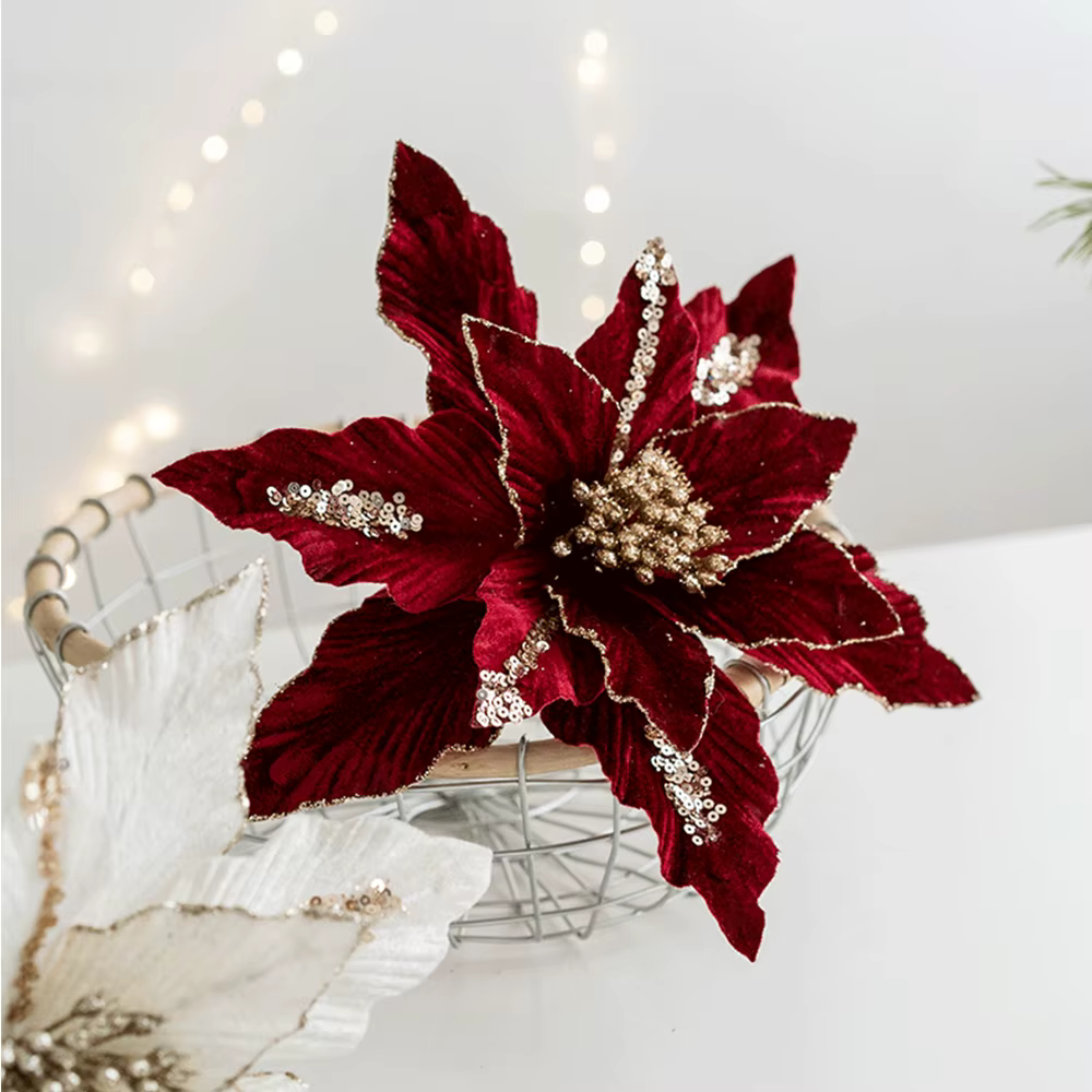 Fleur de Noël artificielle de haute qualité