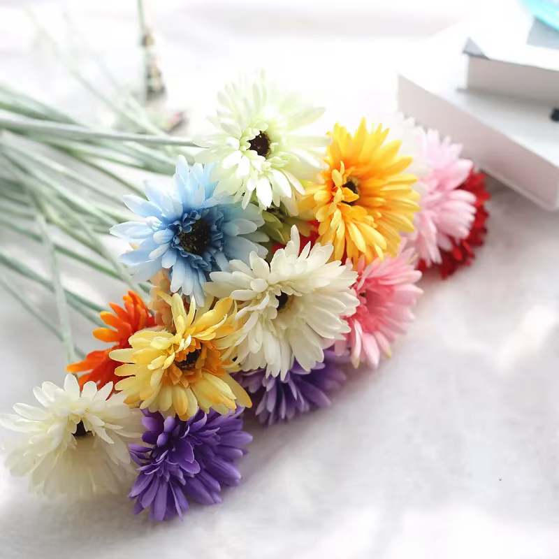 Branche de fleur artificielle Gerbera de 55 cm