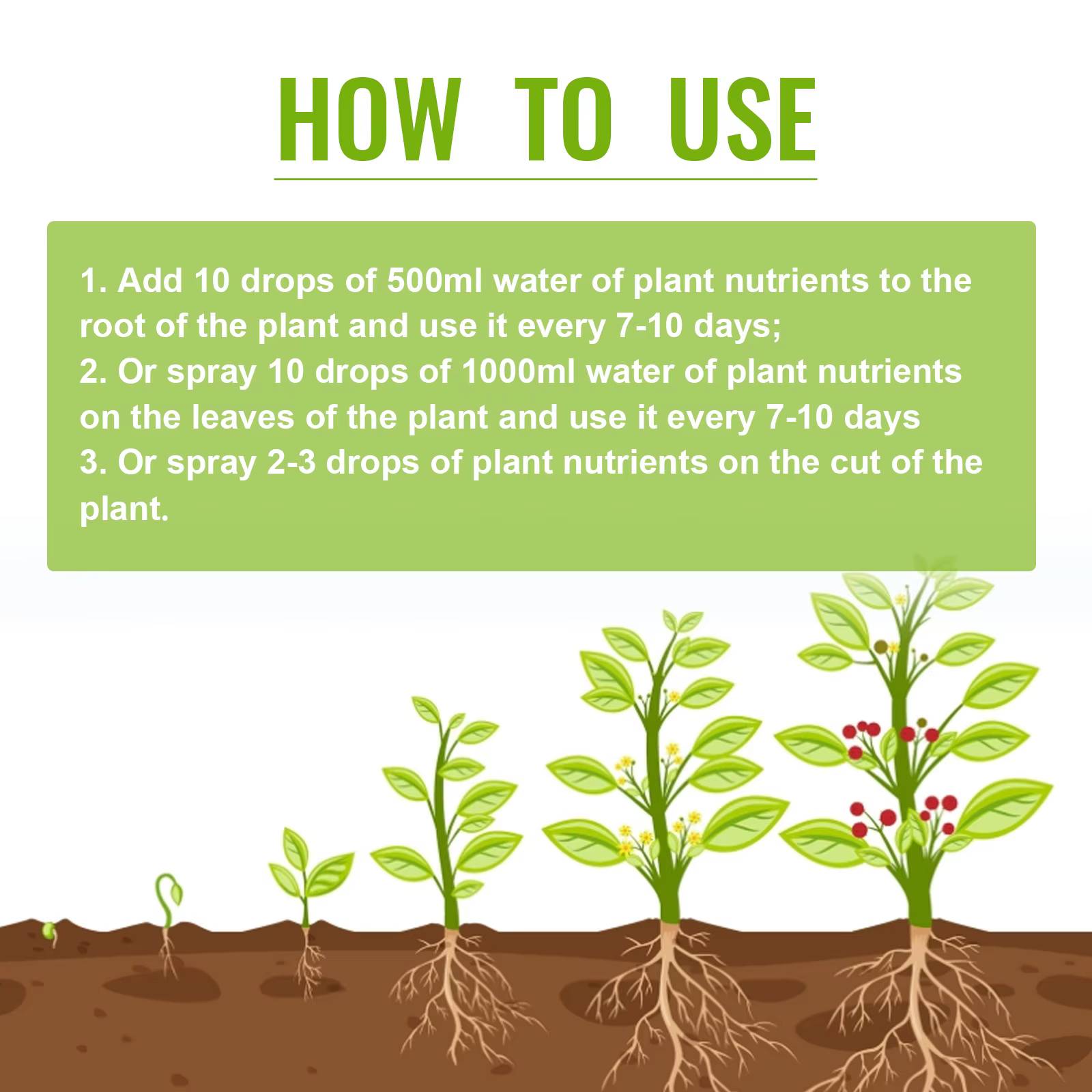MOONSPRY Nutriments pour plantes Agent d'enracinement