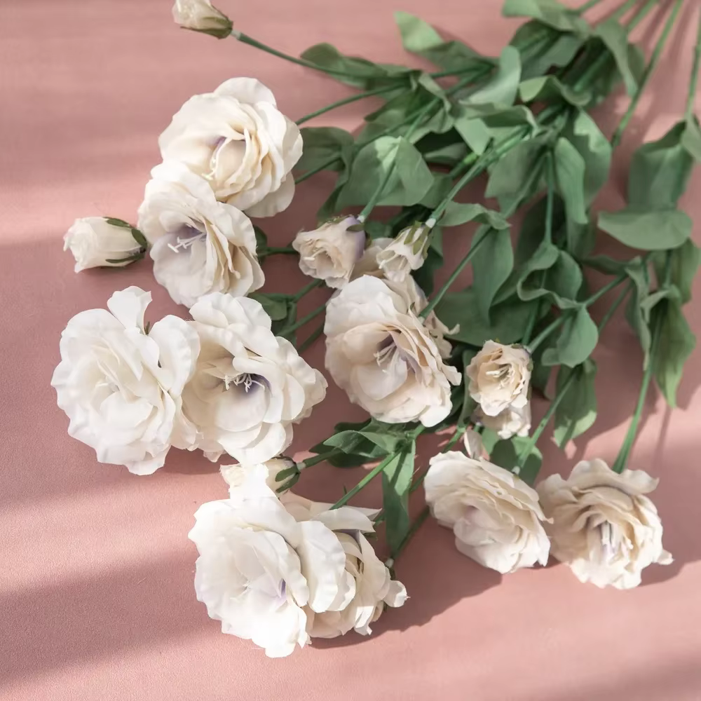 Bouquet de fleurs artificielles Eustoma