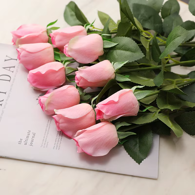 12/15 pièces de fleurs artificielles au toucher réel