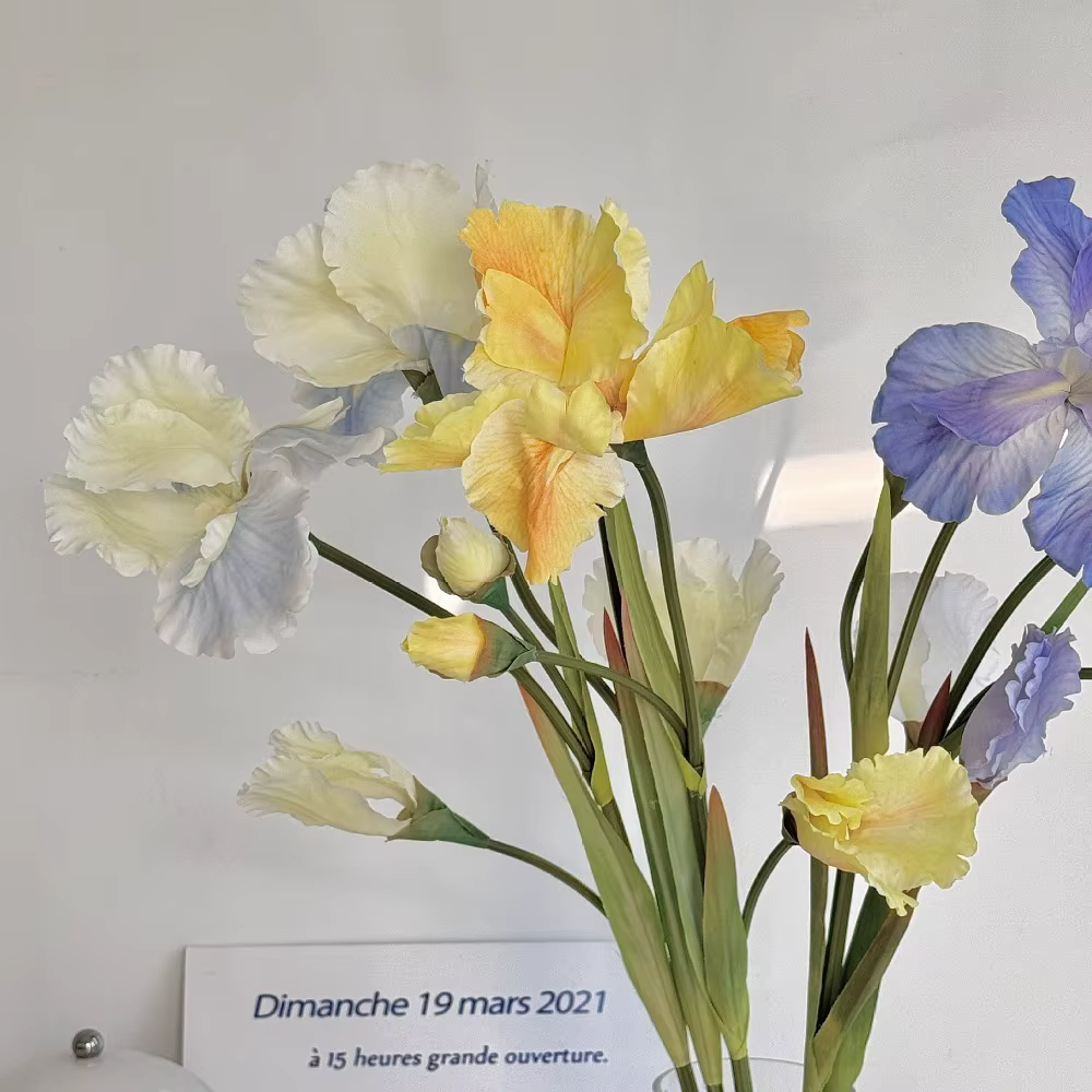 Branche de fleur d'iris artificielle de 80 cm