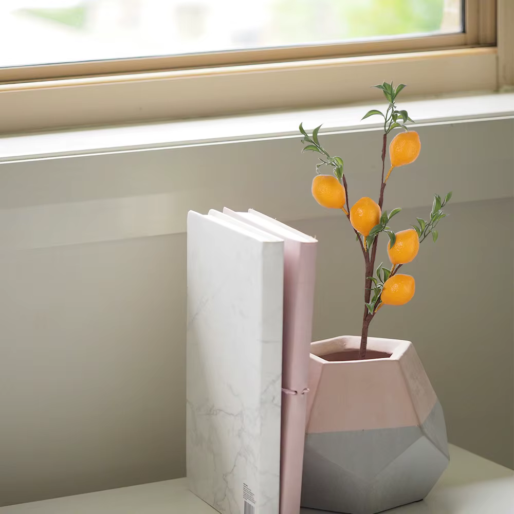 Branche de citron artificielle en plastique