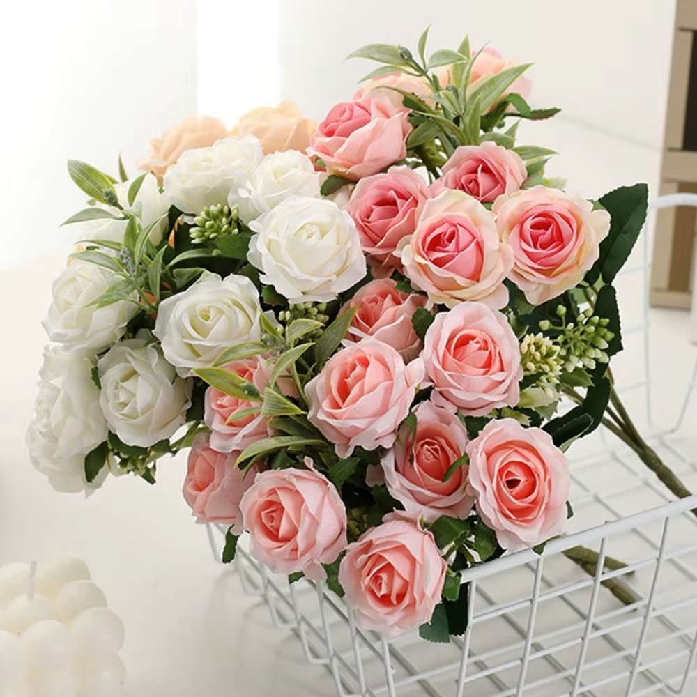 10 Têtes de fleurs artificielles réalistes
