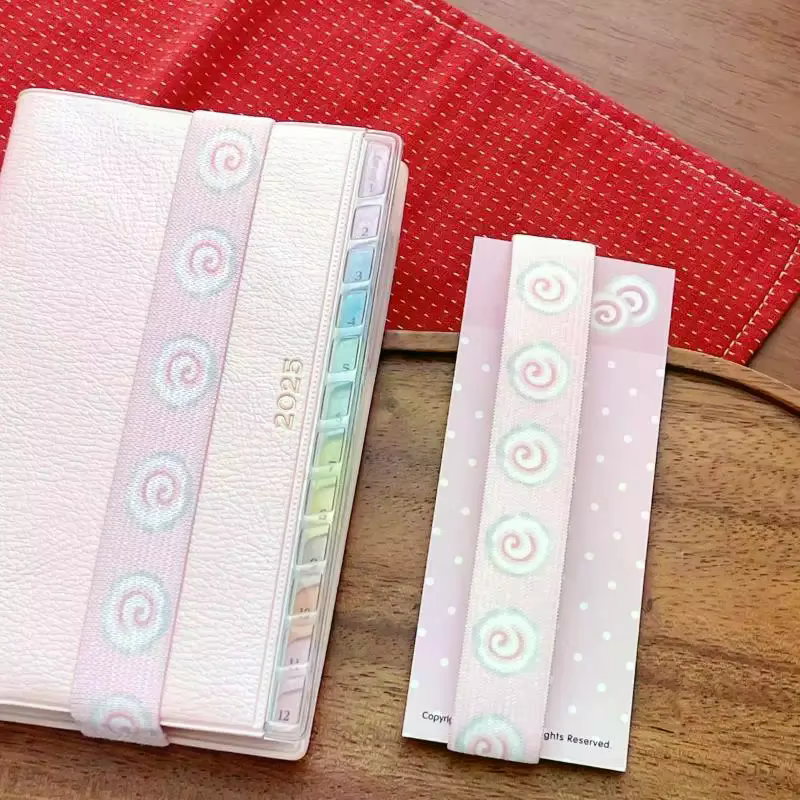 A7 M5 accessoire de rangement pour ordinateur portable mignon fraise poisson étoilé conseil manuel reliure décoration sangles élastiques