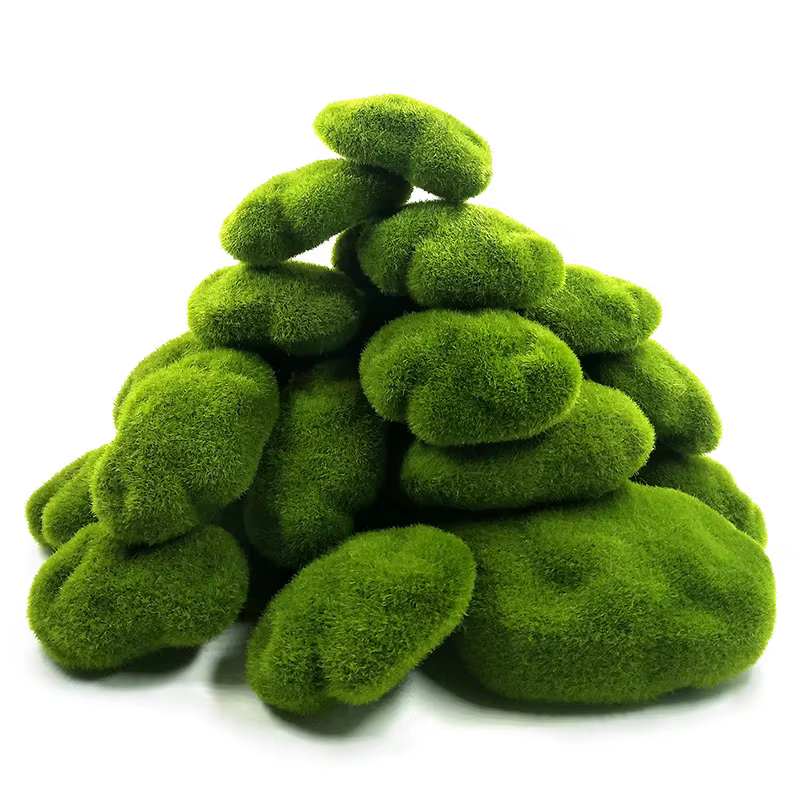 Plantes de mousse d'herbe artificielle verte