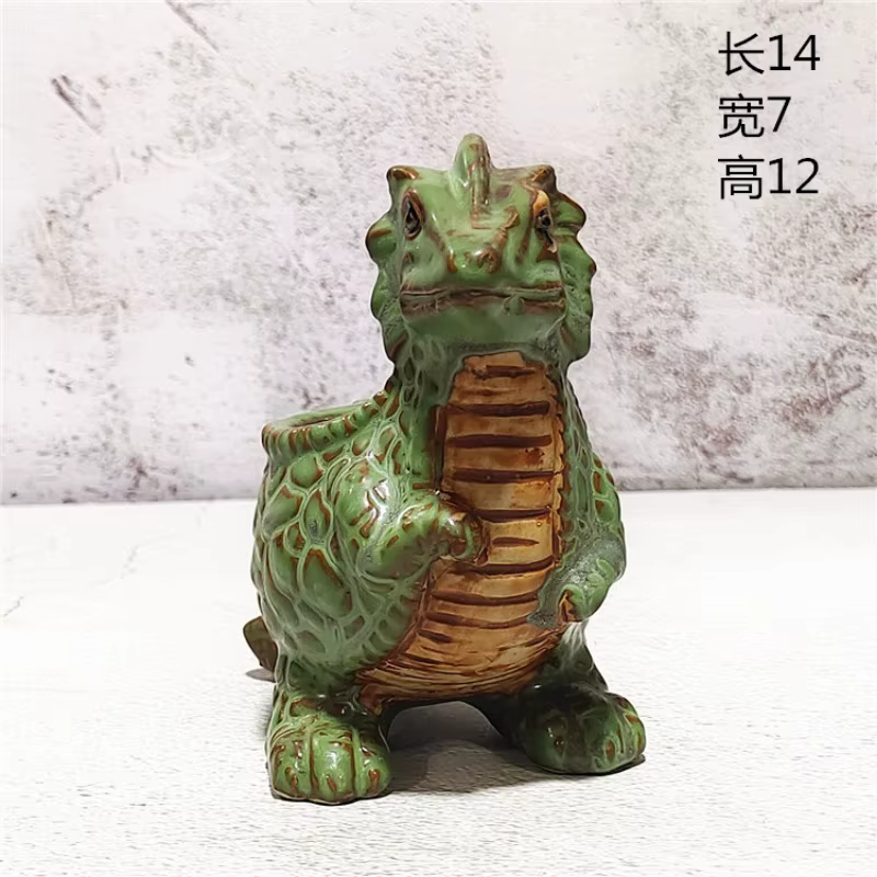 Pot de fleur de dinosaure de dessin animé mignon créatif