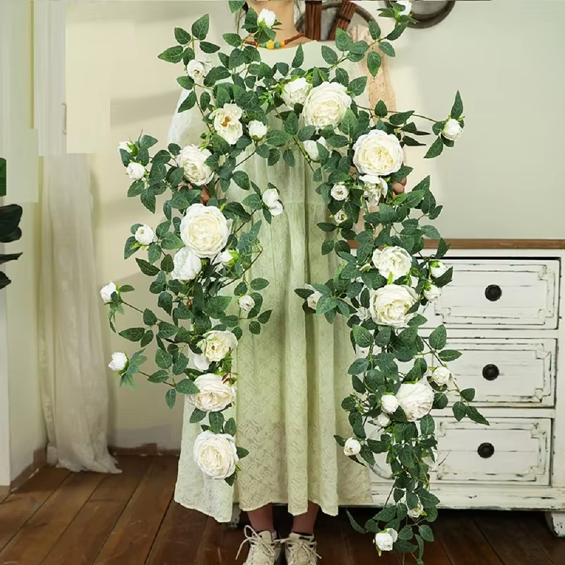 Roses artificielles en forme de cœur