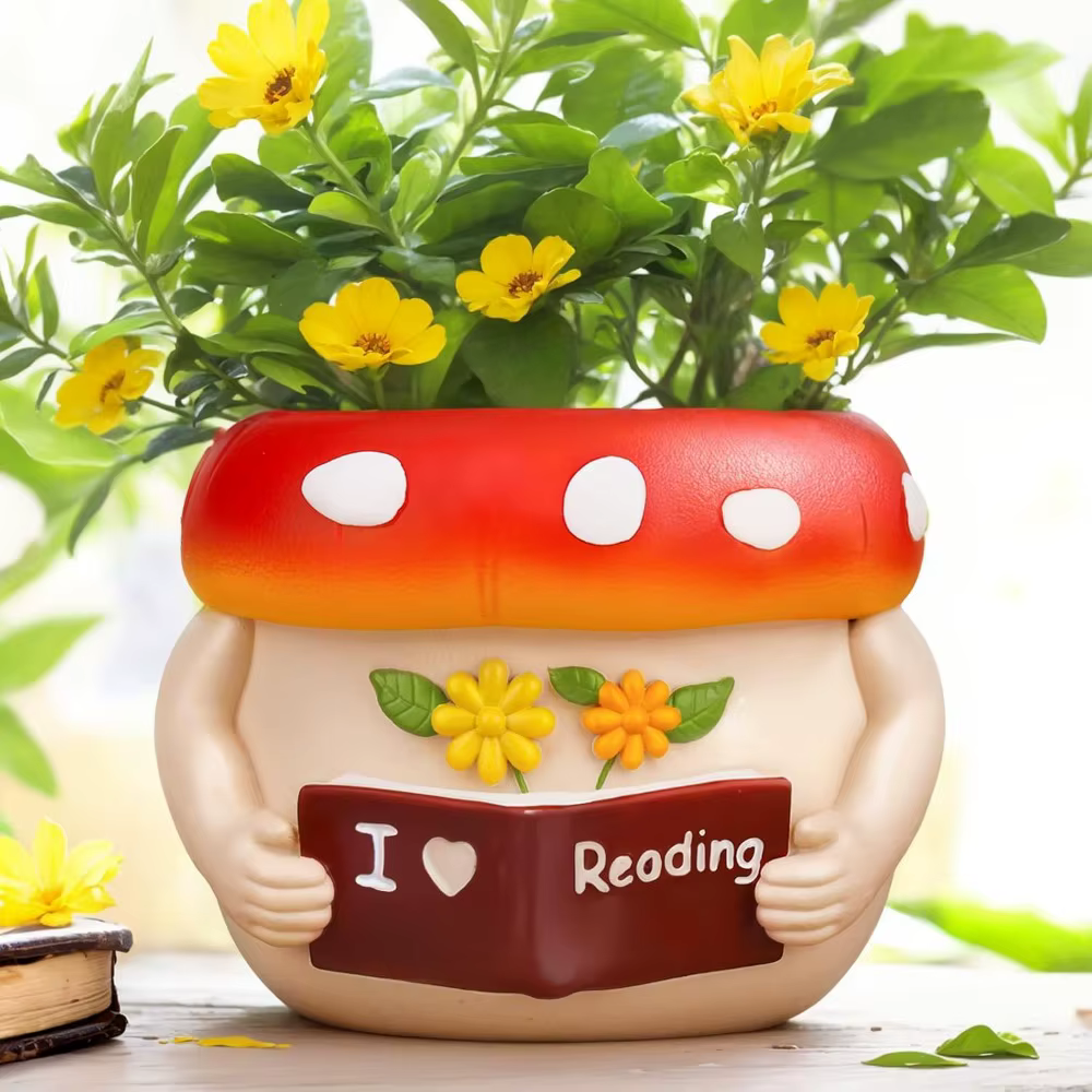 Petit pot de plante décoratif en céramique pour plantes d'intérieur et d'extérieur