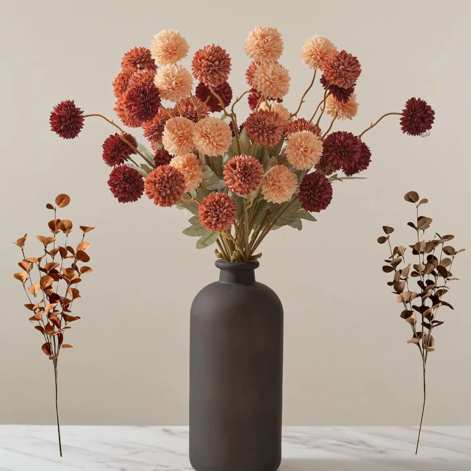 Fleurs artificielles Orange avec tiges