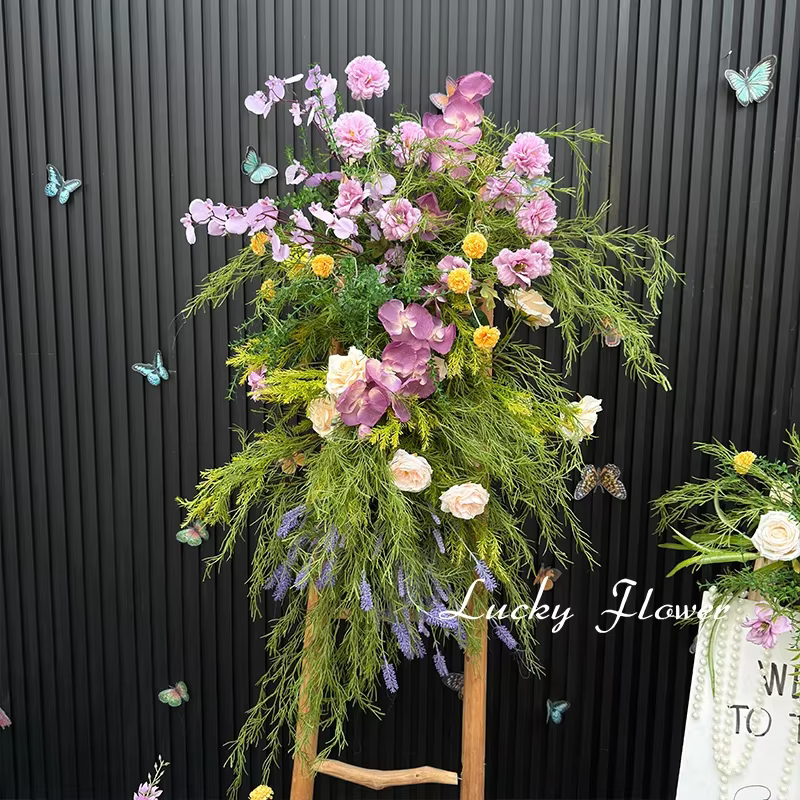 Monet – rangée de fleurs artificielles de Style jardin
