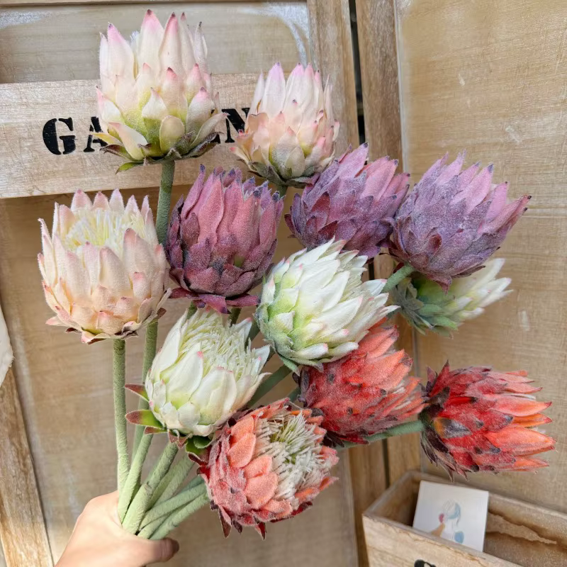 Fleurs artificielles King Protea réalistes