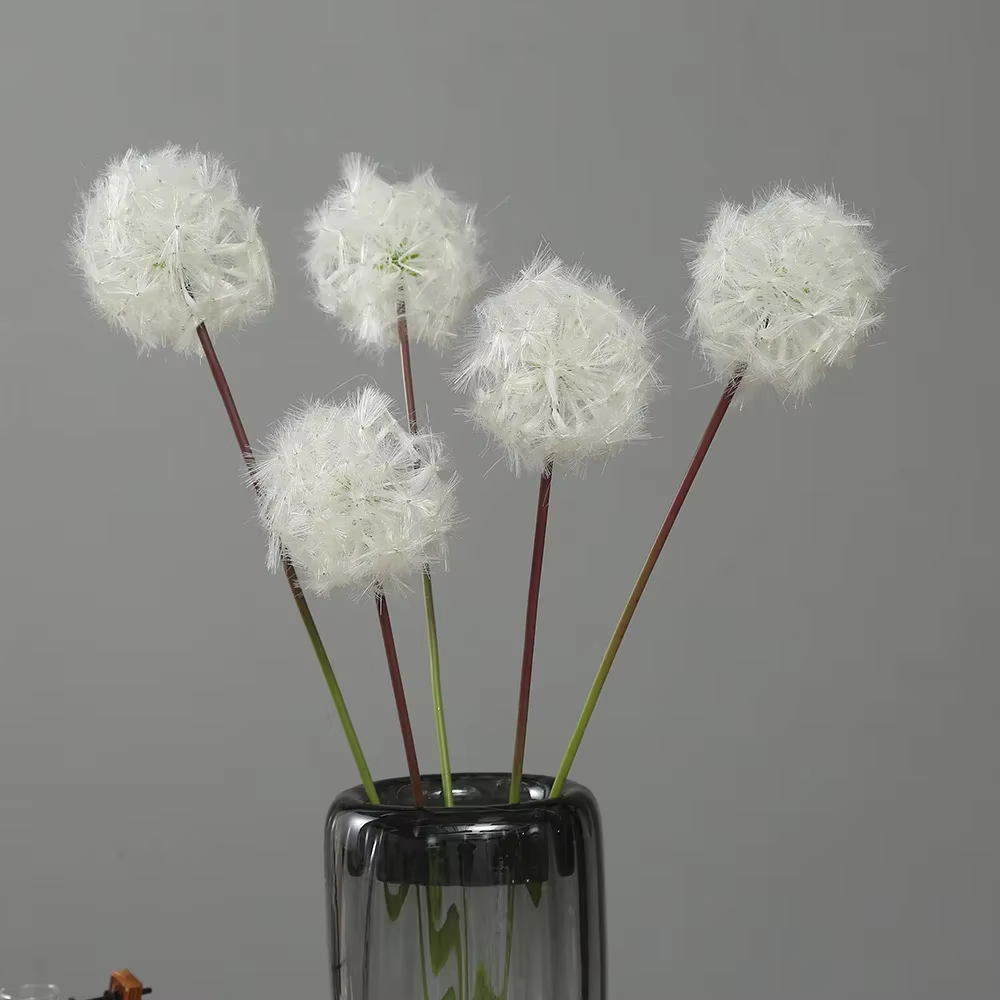 Bouquet de Pissenlits Blancs Artificiels