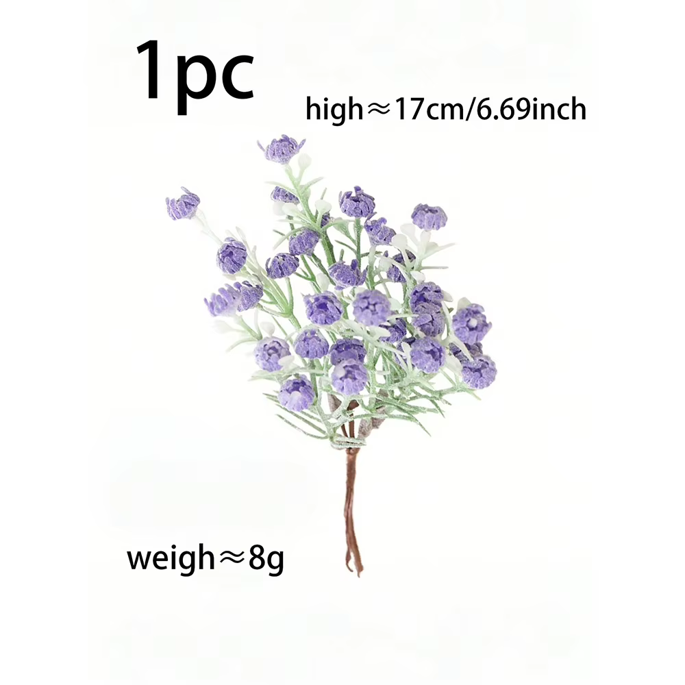 Lot de 6 Branches de Lavande Artificielles de 17 cm – Faux Plantes pour Décoration Intérieure