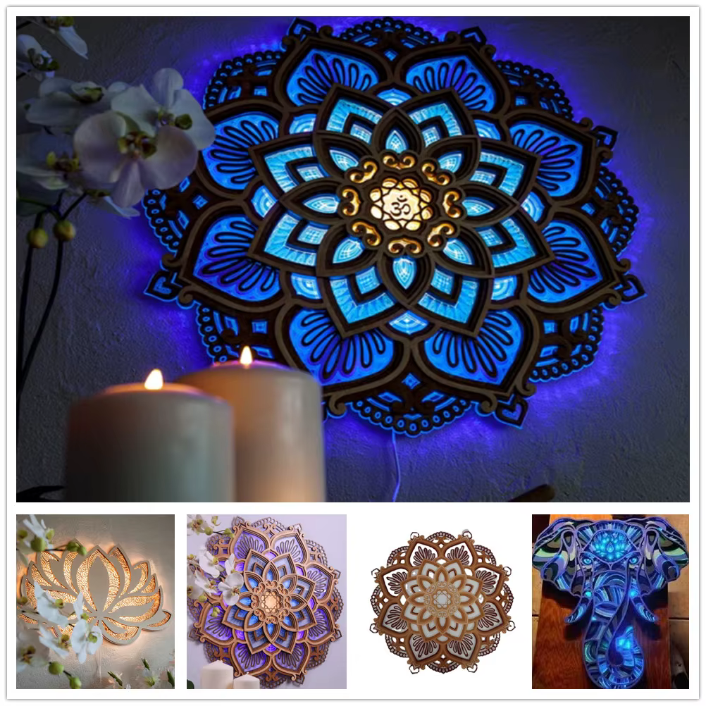 Lampe LED Mandala Lotus
