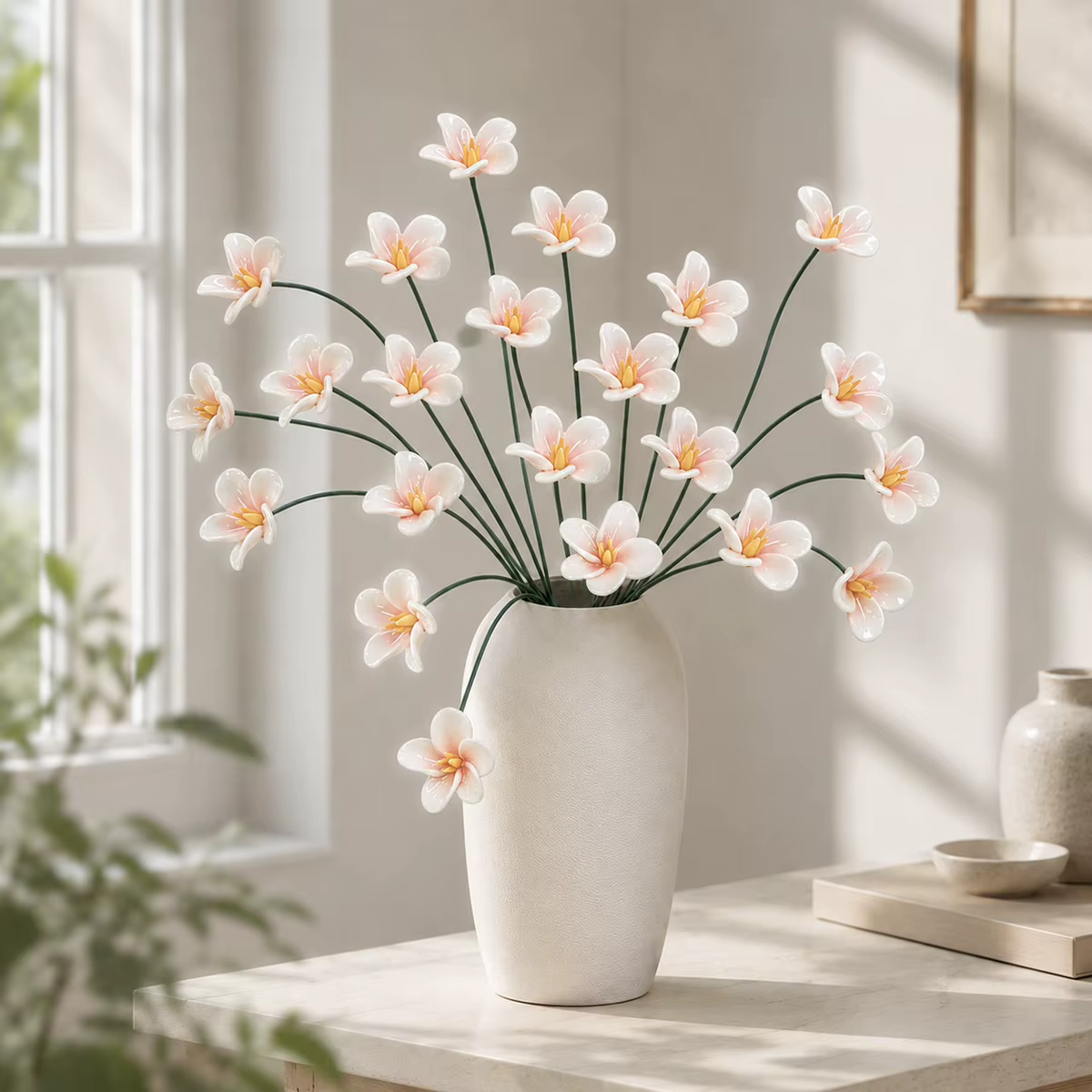 8 fleurs en céramique pour la décoration de la maison