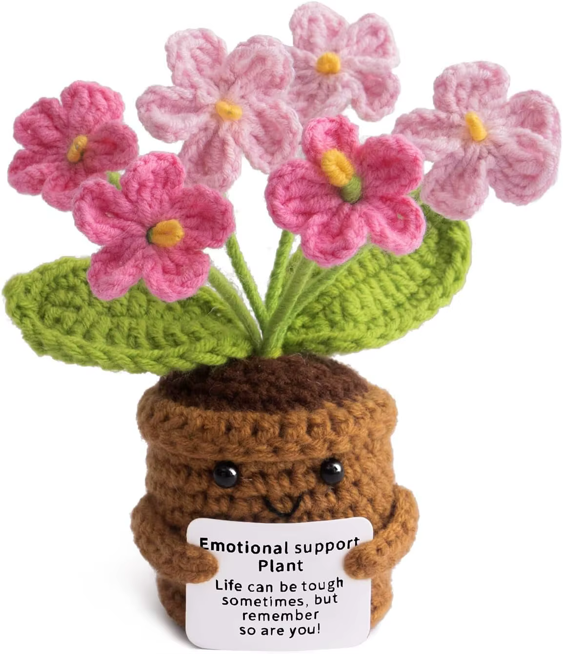 Crochet de fleurs positives fait main - La vie est difficile