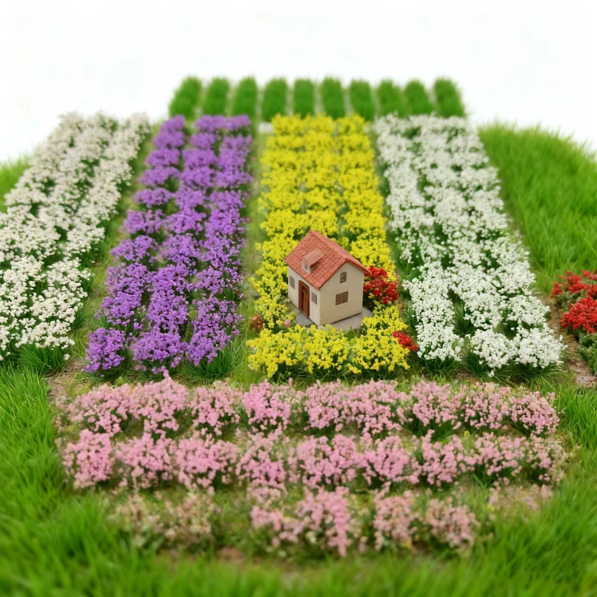 30 pièces/boîte, mini-bouquets de fleurs pour micro-paysage, bouquets de fleurs simulées, ornements pour modèles architecturaux DIY