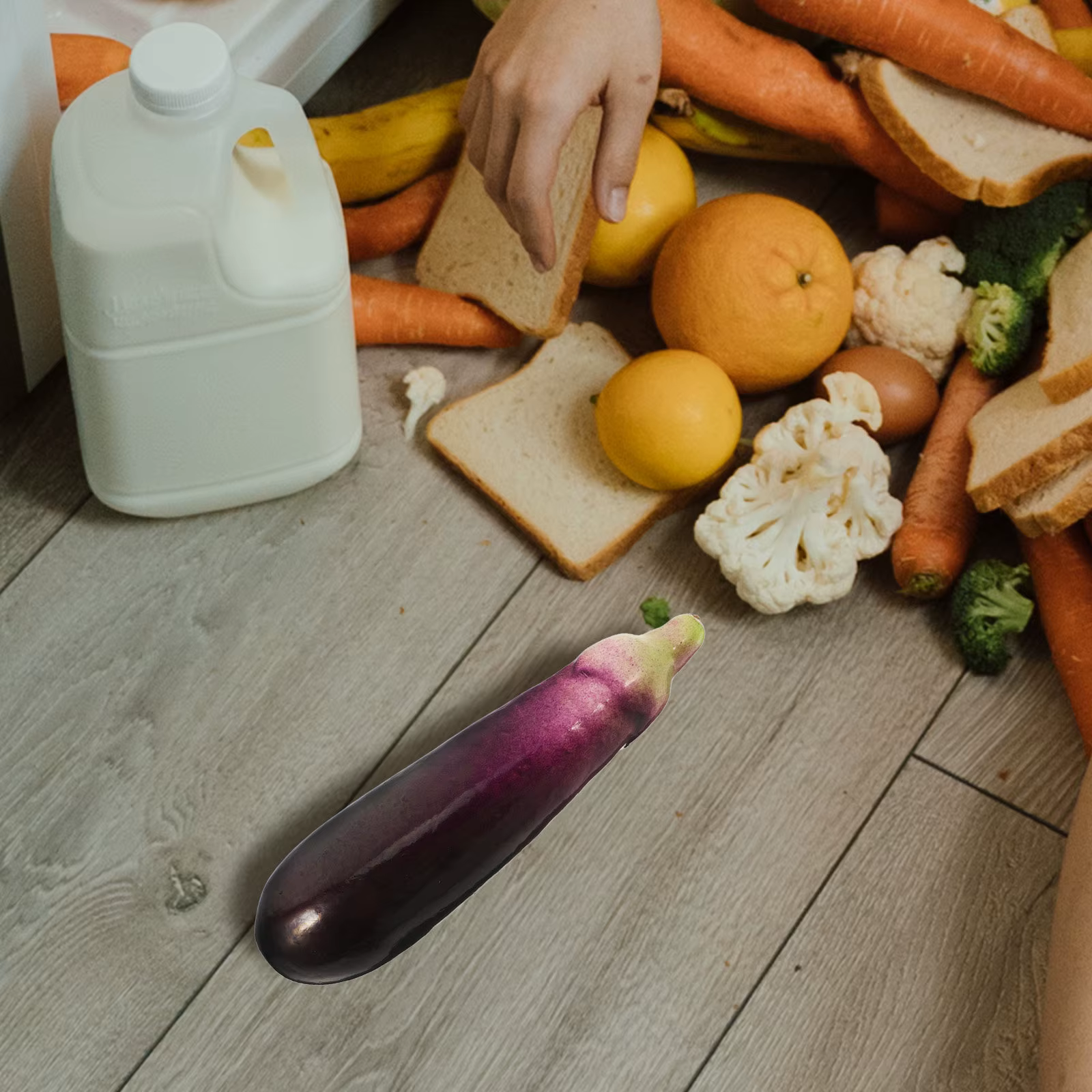Réplique réaliste d'aubergine de qualité supérieure