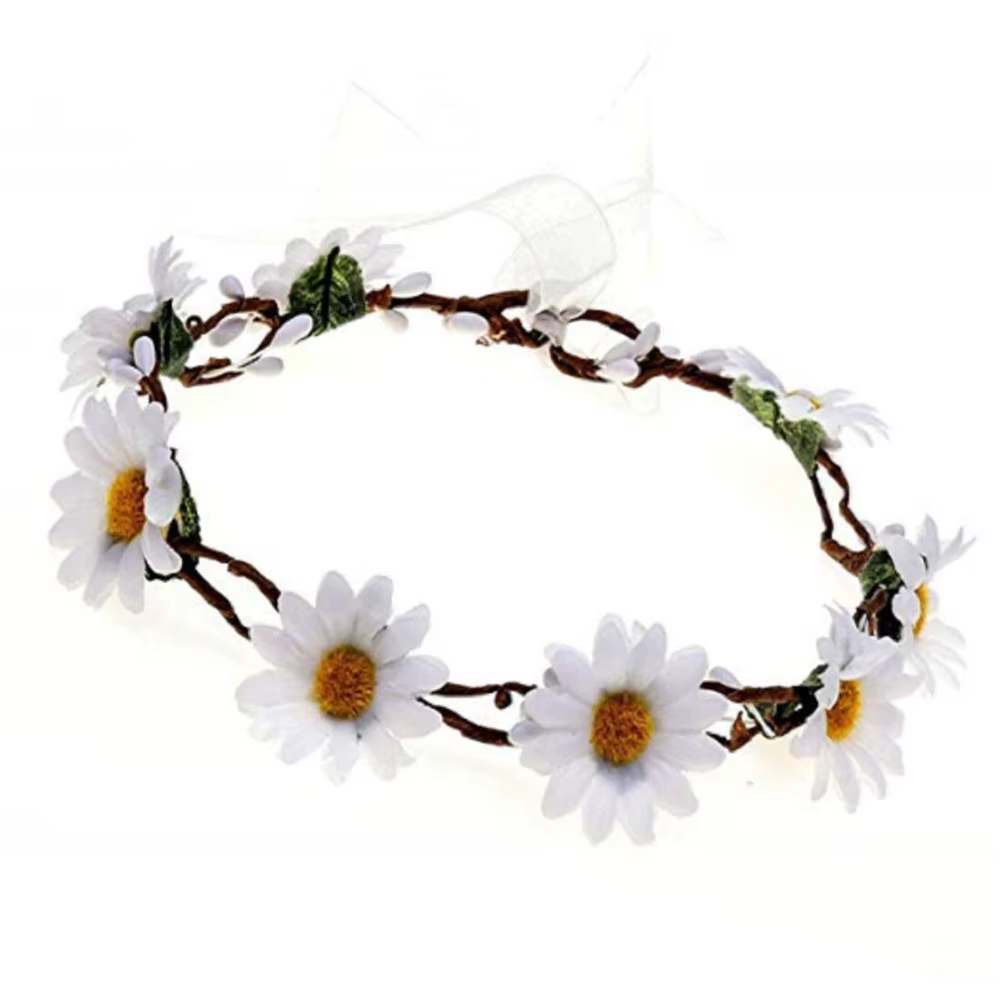 Couronne Tournesol Boho, Couronne AndrHair, Bandeau Sauna, Couronne Patients, Pièce Sauna, Coiffure Fleur Fille, Photographie de Mariage, Automne