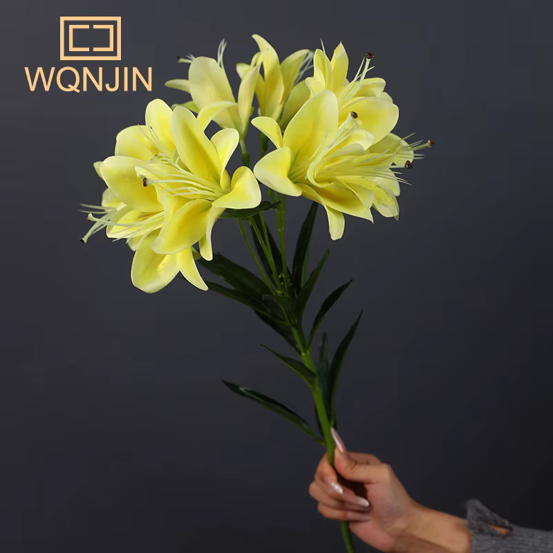 Bouquet de Lys Artificiels pour Décoration de Maison