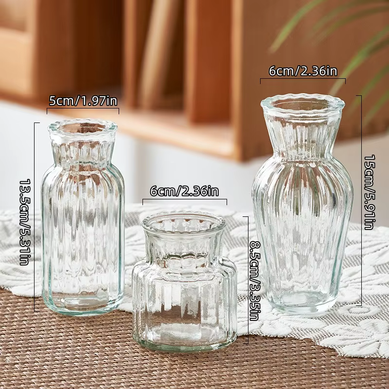 Vase en verre sculpté à la main-Jardinière hydroponique pour décor gothique de maison/bureau