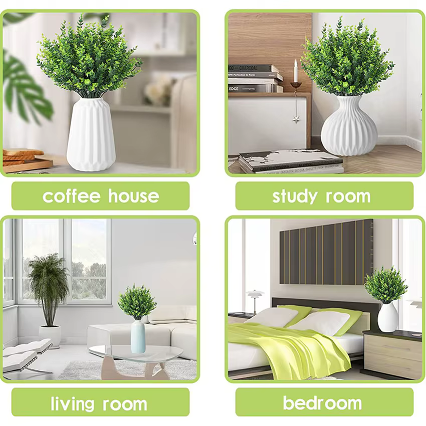 Fleurs artificielles Plantes Vert Arbre De Noël Couronne De Mariage Maison Chambre Table Décor En Plein Air Rebord De La fenêtre Bonsaï Photographie Accessoires