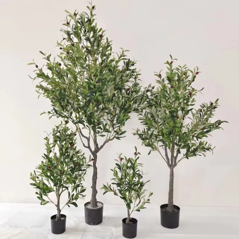 Olive artificielle de haute qualité de style nordique en pot – Faux feuillage pour la décoration de la maison