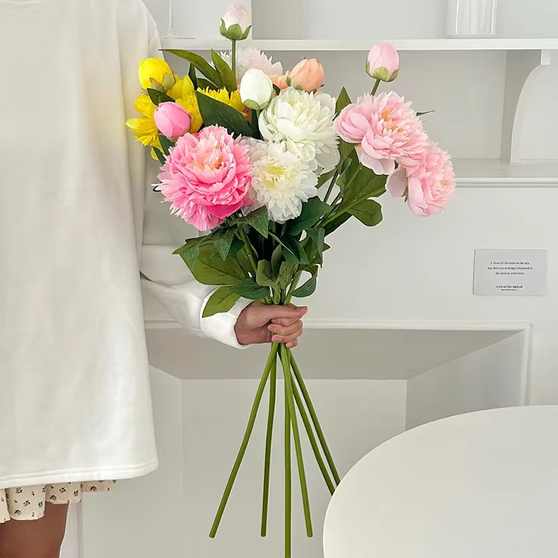 Fleurs de pivoine artificielles à Double pétale