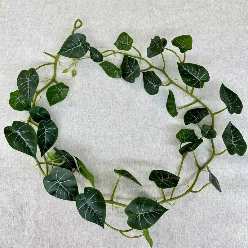 2 pièces de 1, 8 m de feuilles artificielles en soie