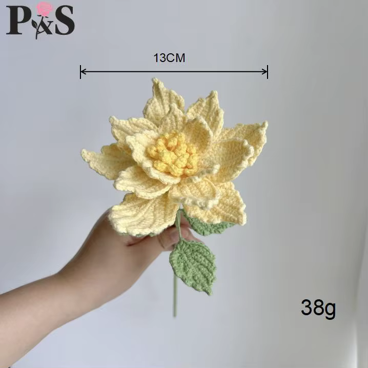 Rose mensuelle faite à la main au Crochet