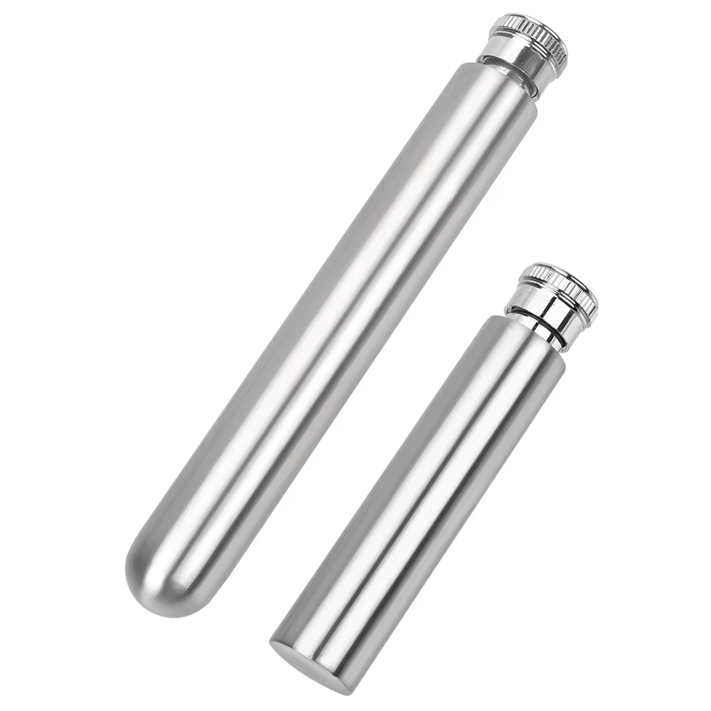 Pot à vin tubulaire Portable en acier inoxydable de 1oz, bouteille de vin, flacons de hanche, bouteille de whisky