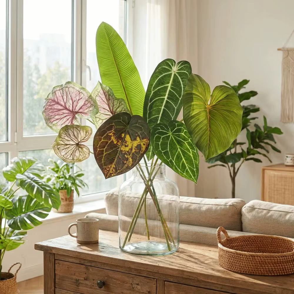 Feuilles de Calla artificielles en plastique