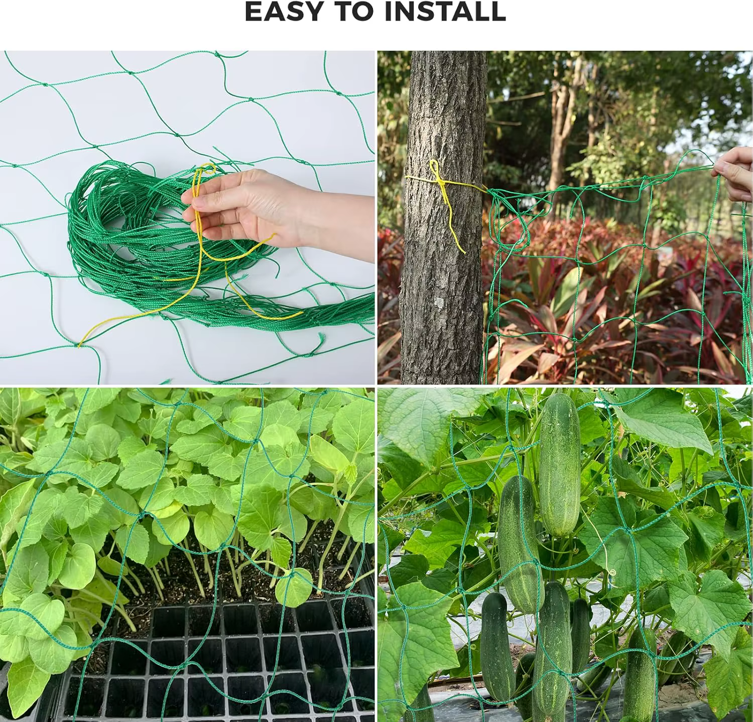 Pergolas pour plantes, filet de culture en polyester robuste