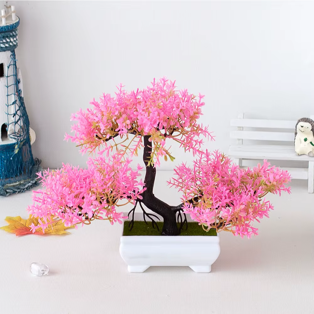 Plantes artificielles décoration bonsaï en Pot petit Pot d'arbre fausse plante en Pot zen jardin ornements Table maison