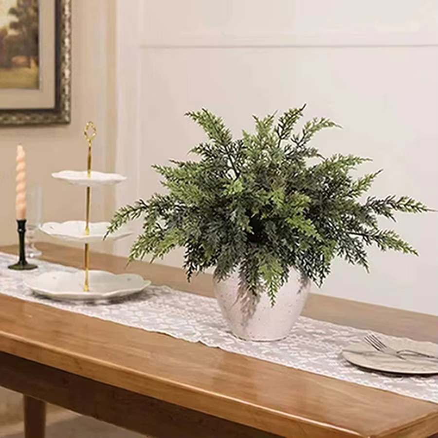 1pc Plante Artificielle Feuilles De Noël Arbre Partie Maison Chambre Décoration de Table En Plein Air Cour Matériaux Fleur De Mariage Accessoire