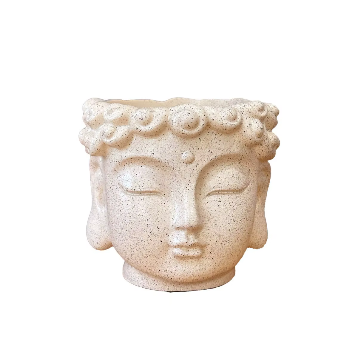 Pot de fleurs en forme de visage de Bouddha