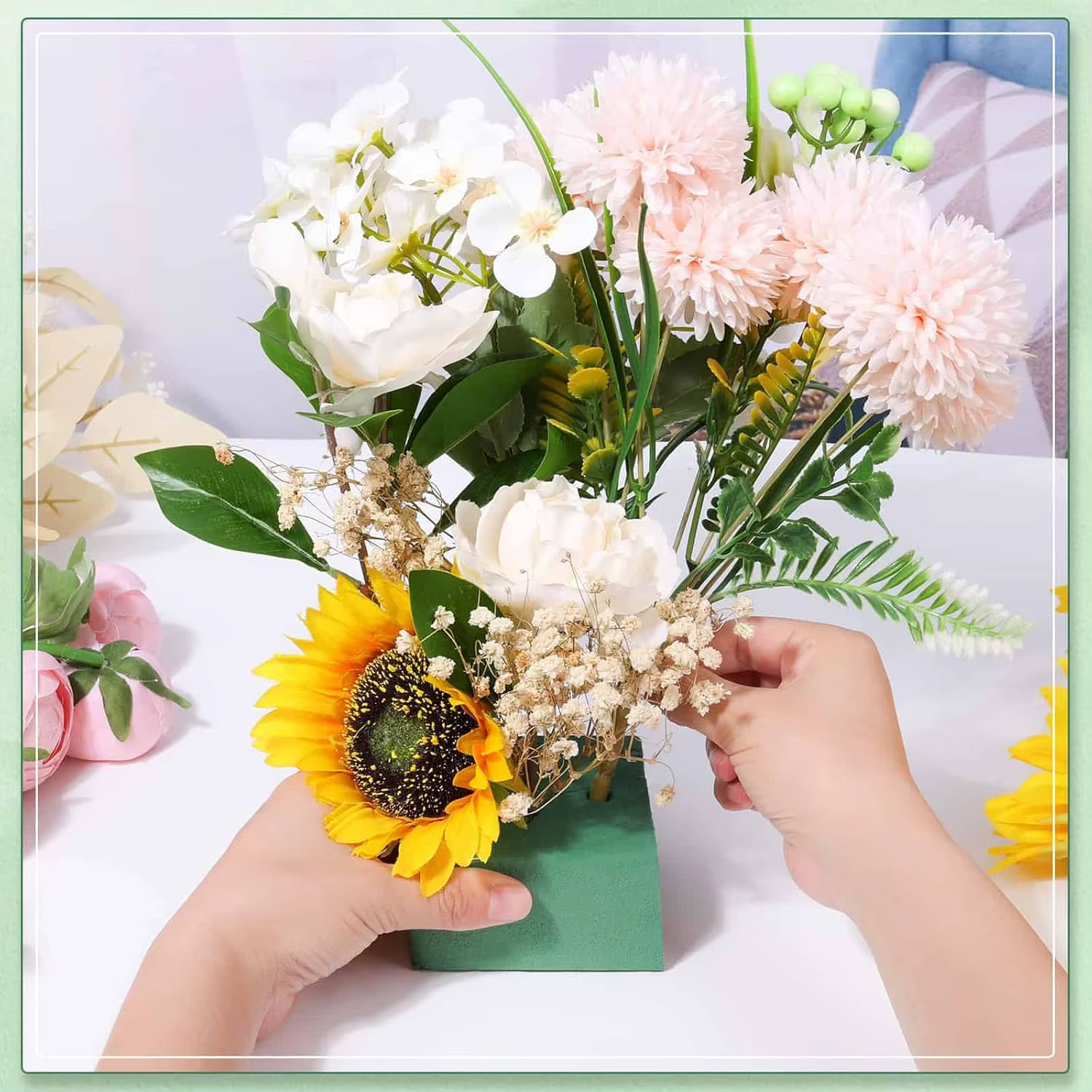 Bloc de mousse florale verte