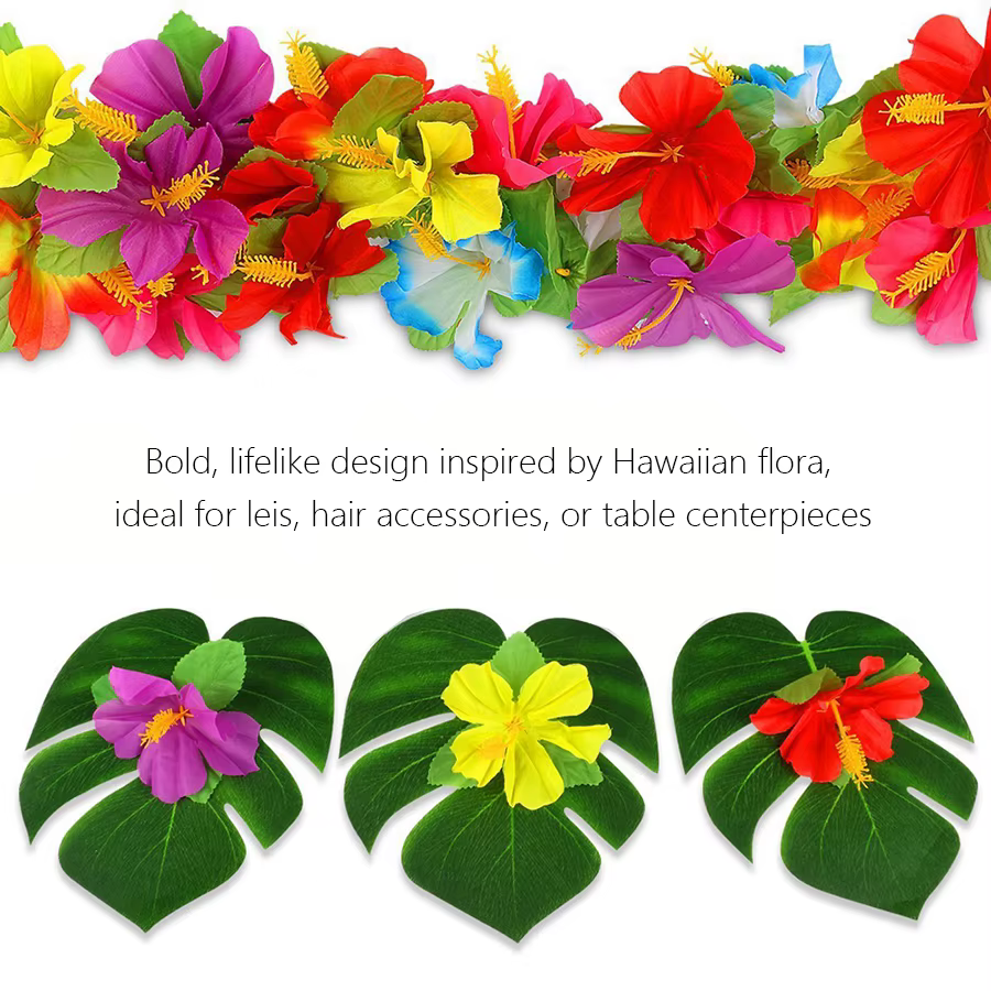 Fleurs d'hibiscus hawaïennes pour fête d'été