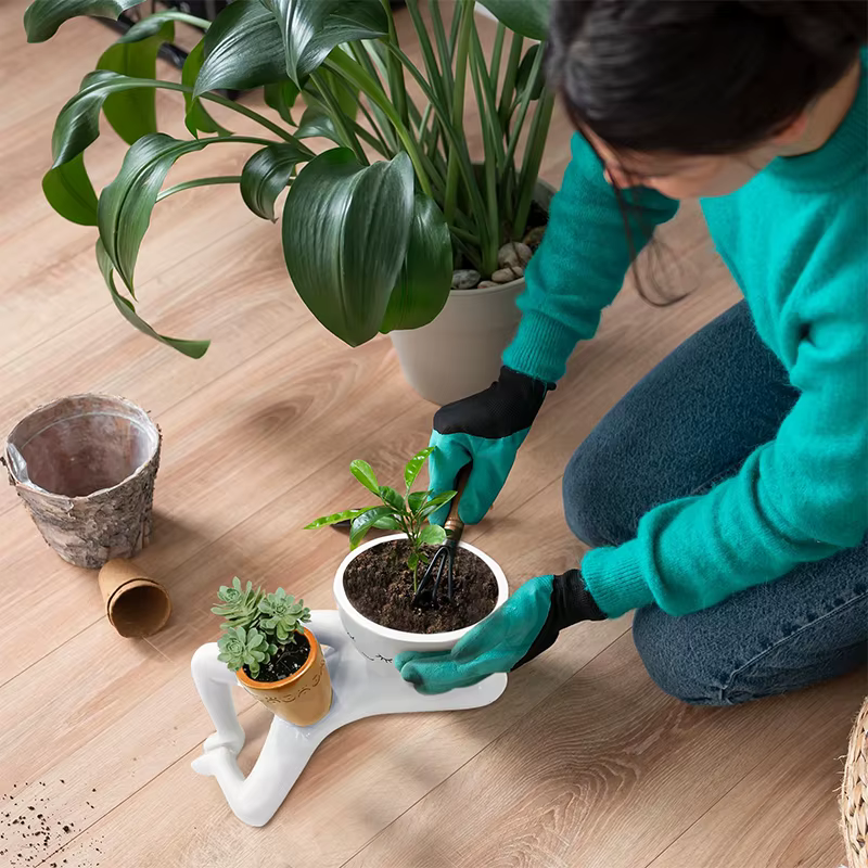 Nouvelles créations artisanales pour petits artisans : Ornement de pot de fleurs pour plantes succulentes vertes