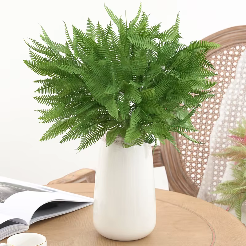 Feuilles de Fougère Artificielles en Plastique