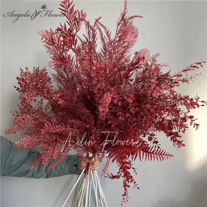 Rose artificielle rouge bordeaux pour mariage