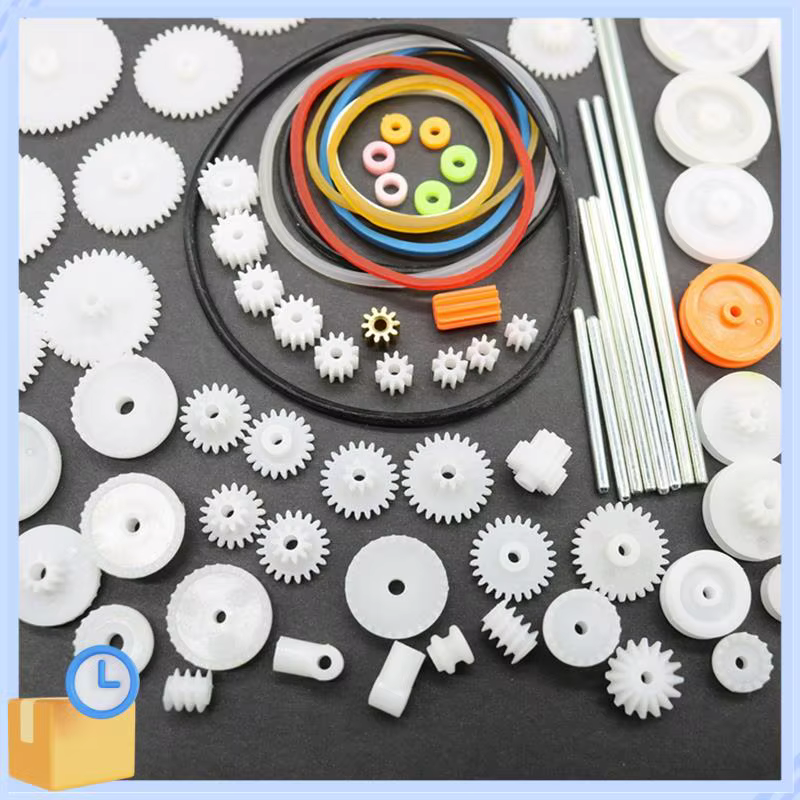 ABTK-DIY assortiment d'engrenages ensemble d'accessoires pour moteur voiture Robot divers douilles de ceinture d'essieu d'engrenage 82 pièces/ensemble